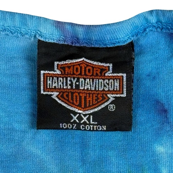 Harley Davidson Tie Dye Tank Top USA Single Stitch Houston Texas XXL - Picture 5 of 9